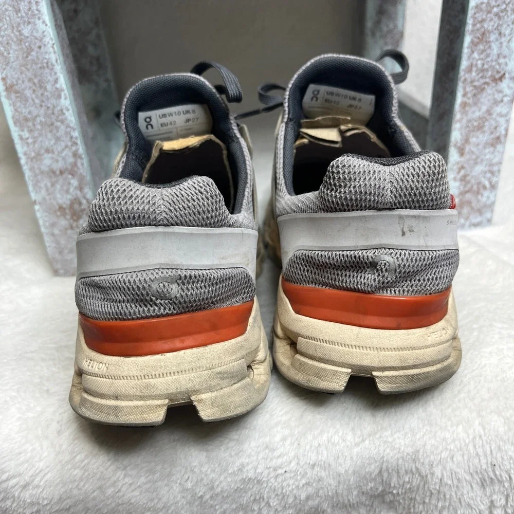 ON‎ Cloudswift Women's Running Shoes Gray Orange Pink Sz W10 UK8 EU42